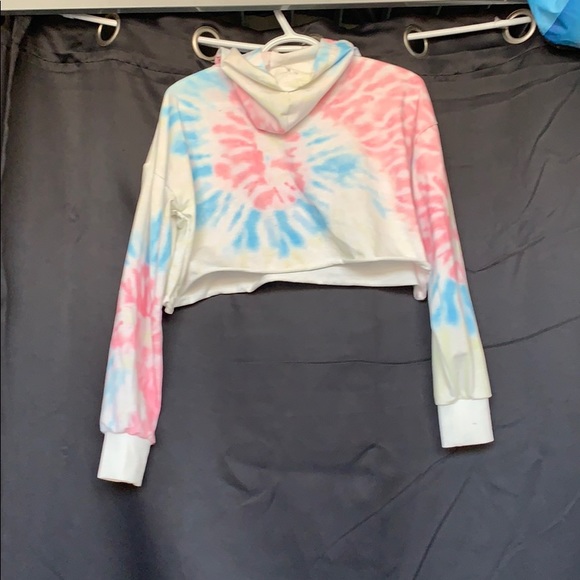 tie dyed crop sweatshirt - Picture 2 of 2
